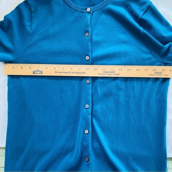 Lands End cardigan in Teal size SMALL 6-8 TALL - Picture 6 of 6